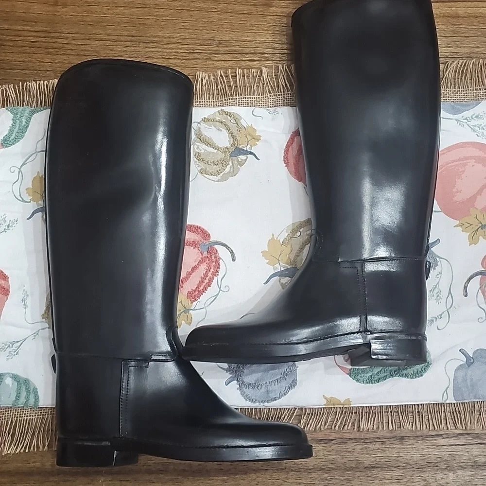 Derby Traditional Style Black Waterproof Lined Muck Boot Womens 4 Western Horses